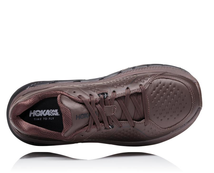 Hoka One One Running Shoes Mens Brown - Gaviota Leather - 61583EZLS